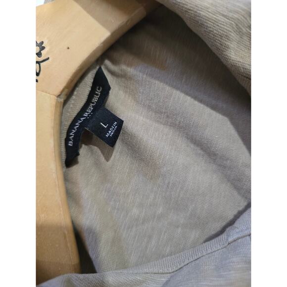 Banana Republic Women’s Brown Sleeveless Polo Top Large Cotton Spandex - Picture 4 of 7